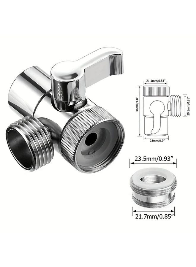 Silvery Hand Shower Sprayer Kit With Hose And Adapters For Sink Faucet - Image 5